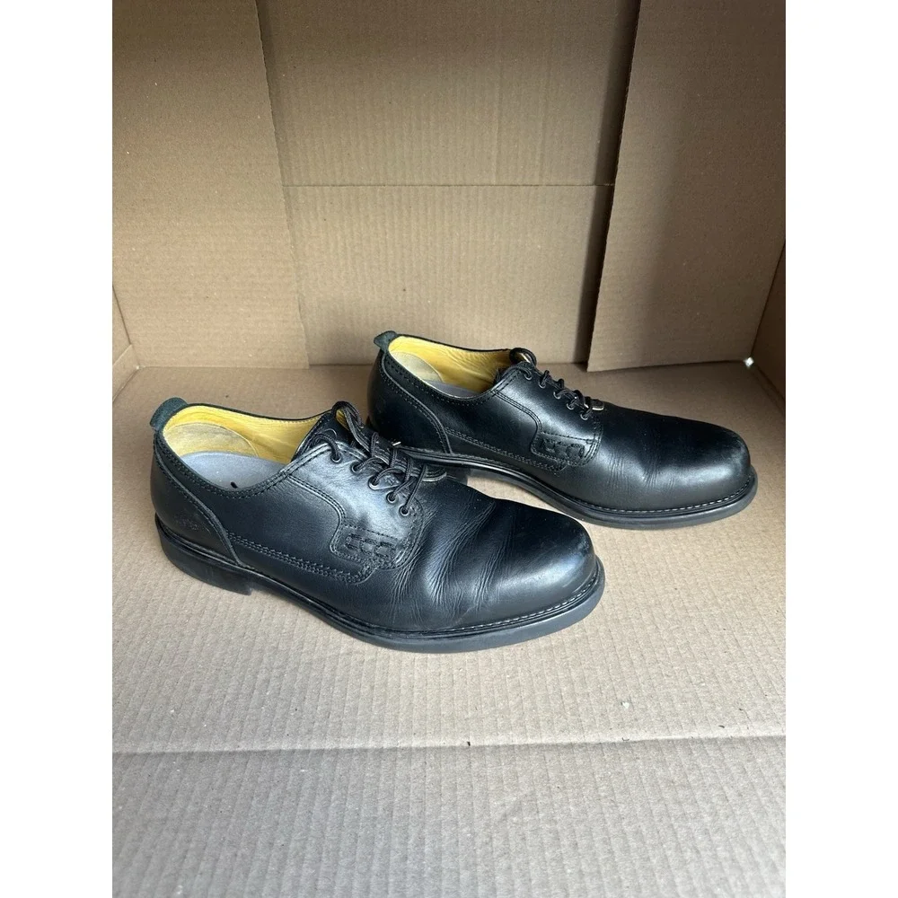HAVANA JOE Leather Derby Brogue Oxford Mens EU 49 US 14-15 Black Rockabilly‎